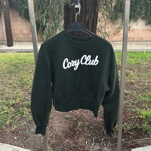 Old Navy Cozy Club Dark Green Sweater